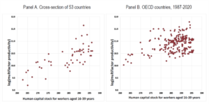 Figure 4: This chart shows a positive correlation between human capital and productivity.